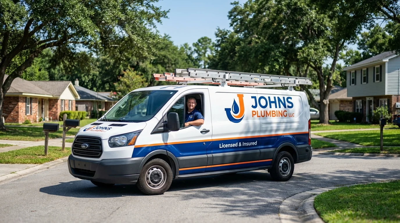 Johns Plumbing LLC service van in Kapaau, HI