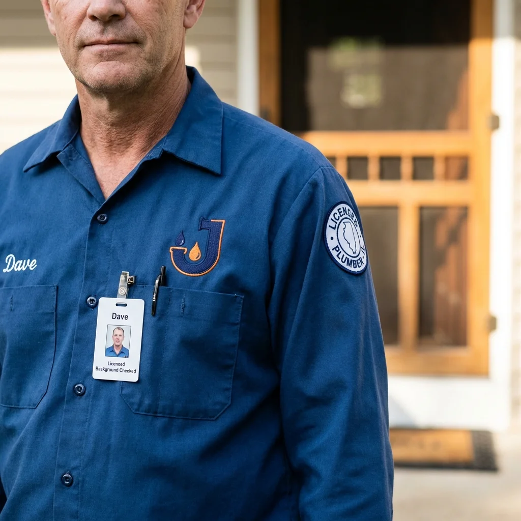 Licensed plumber showing ID badge in Kapaau, HI