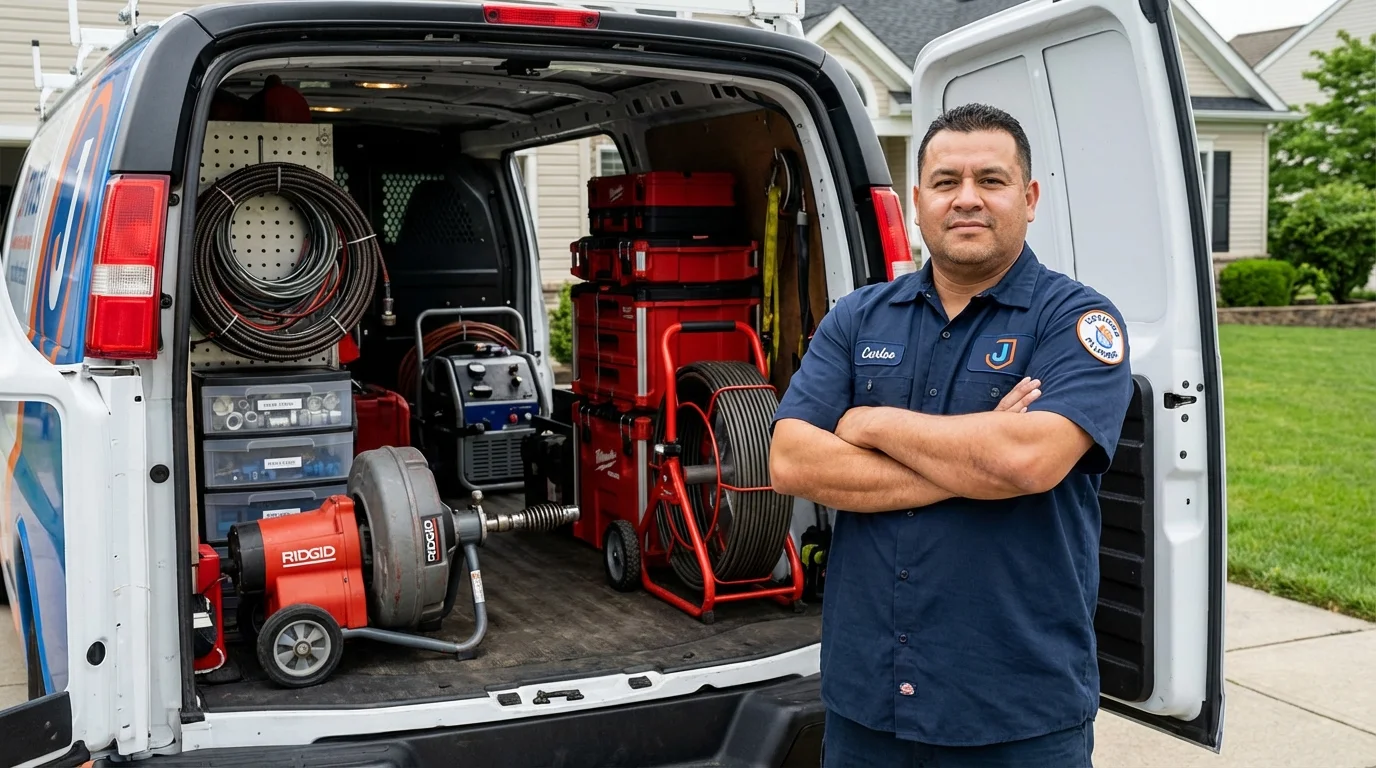 Professional drain cleaning equipment and Johns Plumbing LLC plumber in Kapaau