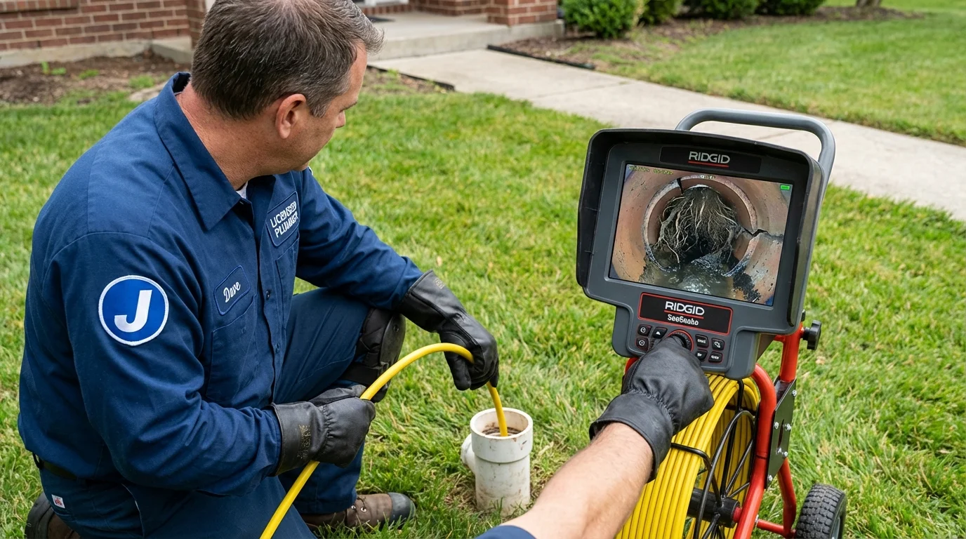 Sewer camera inspection being performed by Johns Plumbing LLC in Kapaau