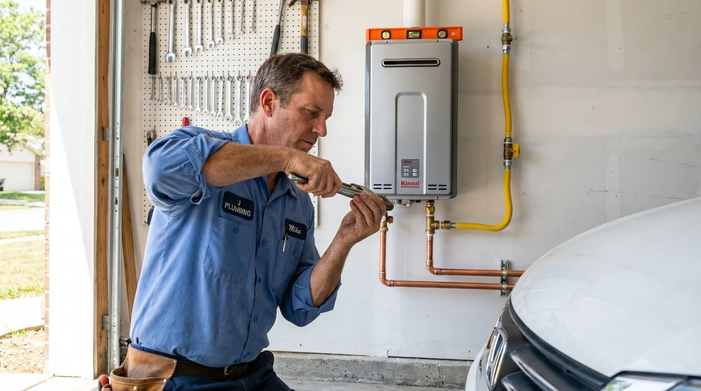 Tankless water heater installation by a Johns Plumbing LLC plumber in Kapaau